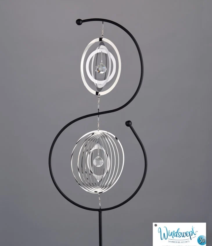 3D Double Spinner Suncatcher Stake