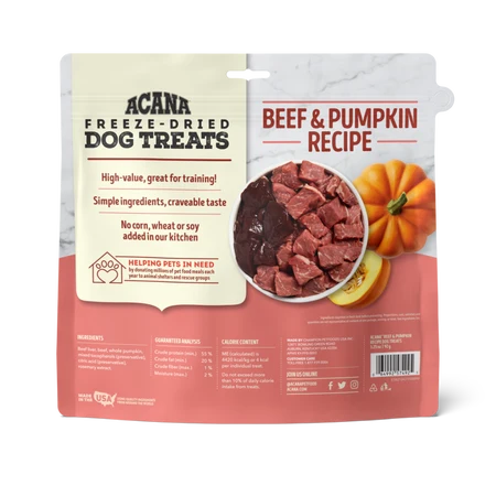 Acana Beef & Pumpkin Freeze Dried Treats, 3.25 oz - Image 2