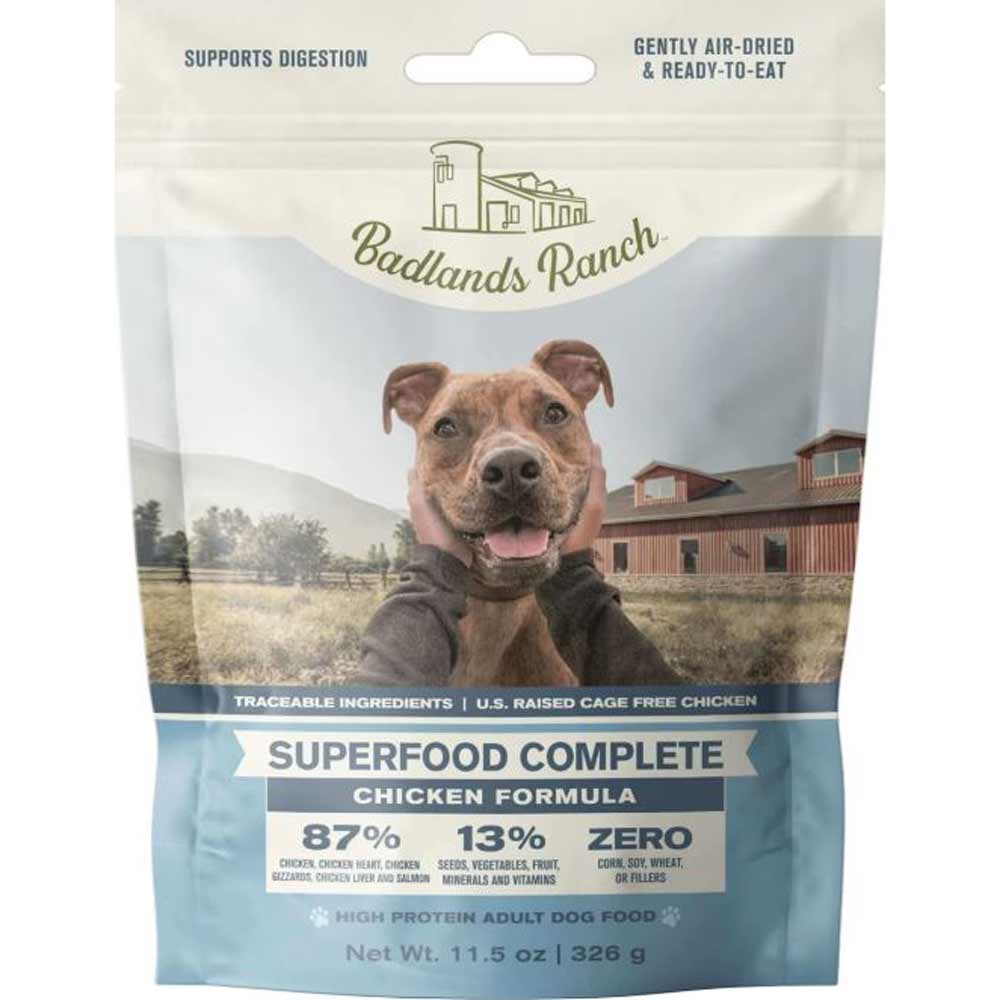 Badlands, Ranch Superfood Complete Air Dried Dog Food, Chicken,  11.5 oz