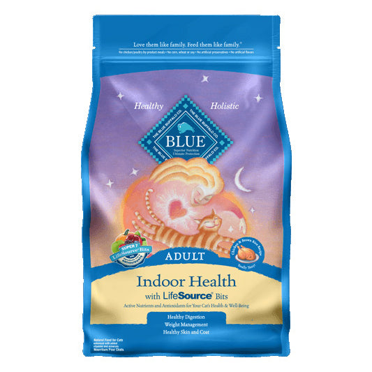 Blue Buffalo Indoor Health Chicken & Brown Rice Recipe Cat Food, 7 LB