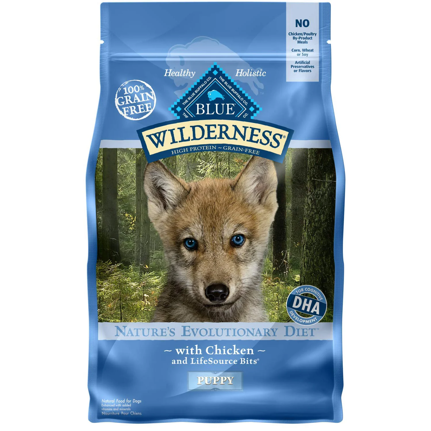 Blue Buffalo Wilderness Chicken Recipe Puppy Dog Food, 4.5 LB