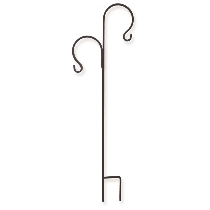 Border Concepts Classic Double Lawn Hooks, Tall, Black, 88 Inches