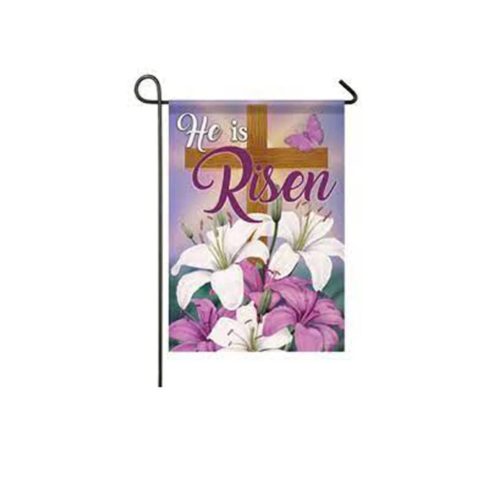 Carson Home Accents, Lilies & Cross Garden Flag