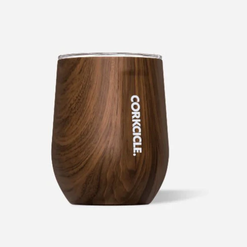 Corkcicle, Stemless Cup- Walnut Wood