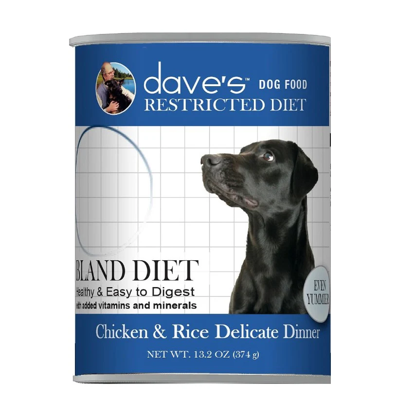 Dave's, Restricted Diet Bland, Chicken & Rice Recipe, Canned Dog Food, 13 oz