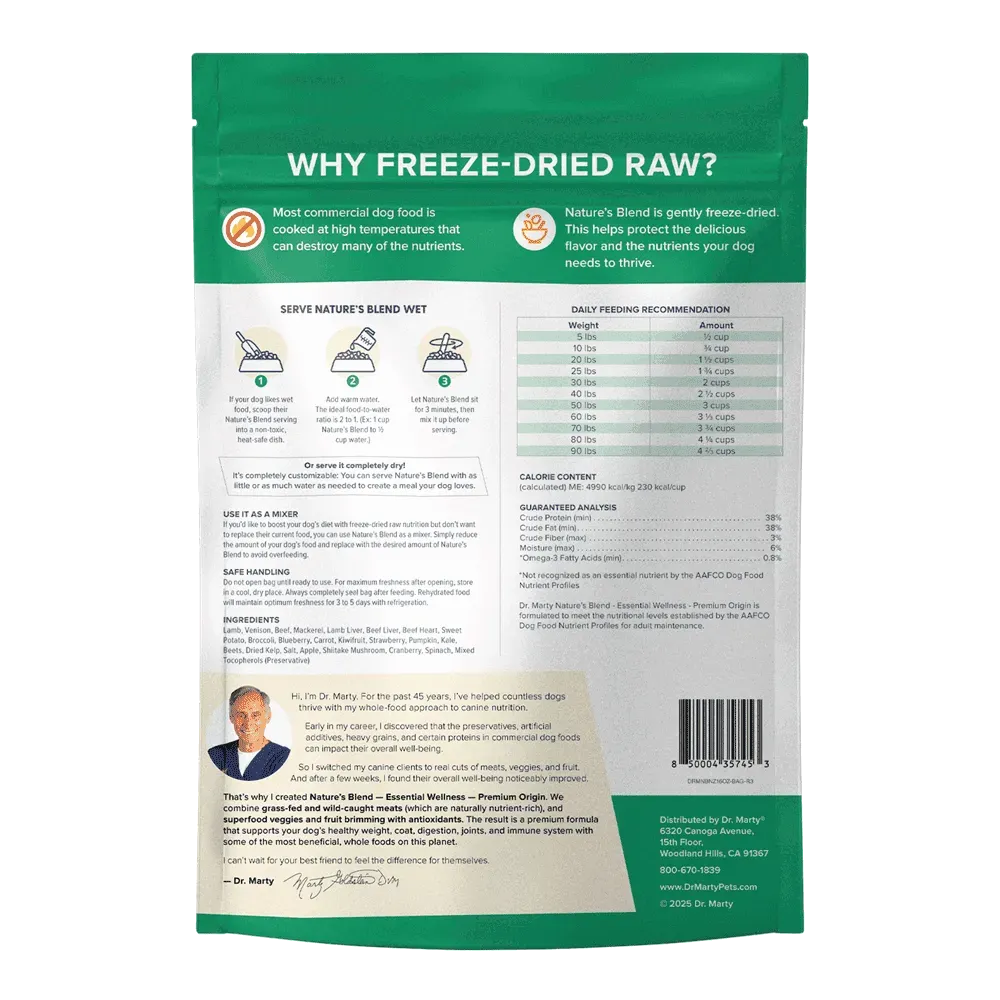 Dr. Marty, Nature's Blend Premium Origin Freeze Dried Dog Food, 48 oz. - Image 2