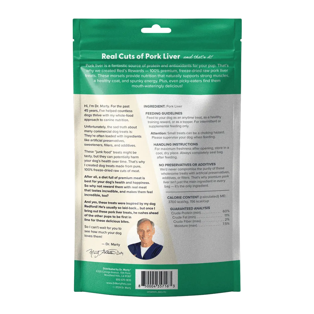 Dr. Marty, Red's Reward Pork Liver 8oz - Image 2