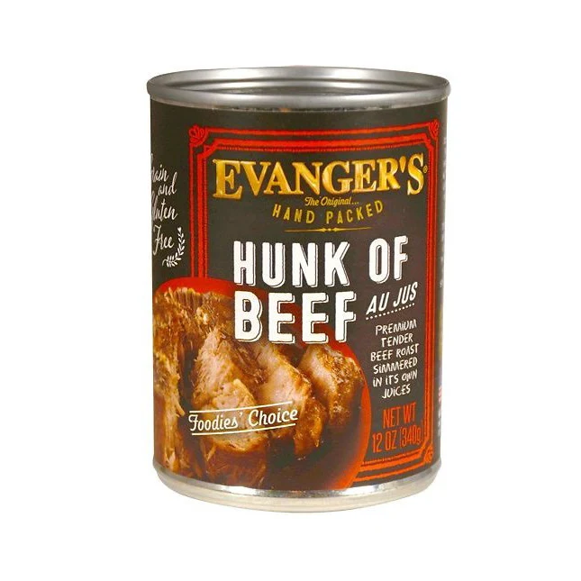 Evanger's, Hand-Packed Hunk of Beef, Canned Dog Food, 13 oz