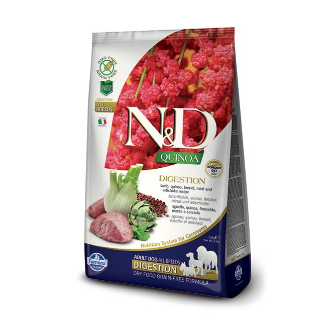Farmina N&D Quinoa Grain-Free Digestion Lamb Dog Food, 15.4 lb - Image 2