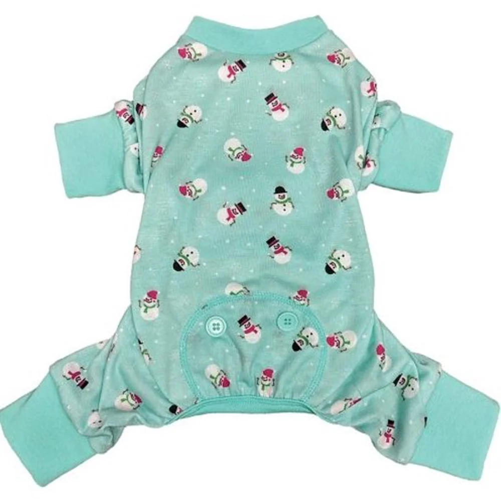 Fashion Pet, Snowmen PJs, Blue, X-Small