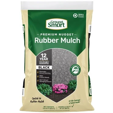 GroundSmart® Premium Nugget Rubber Mulch - 0.8cu ft