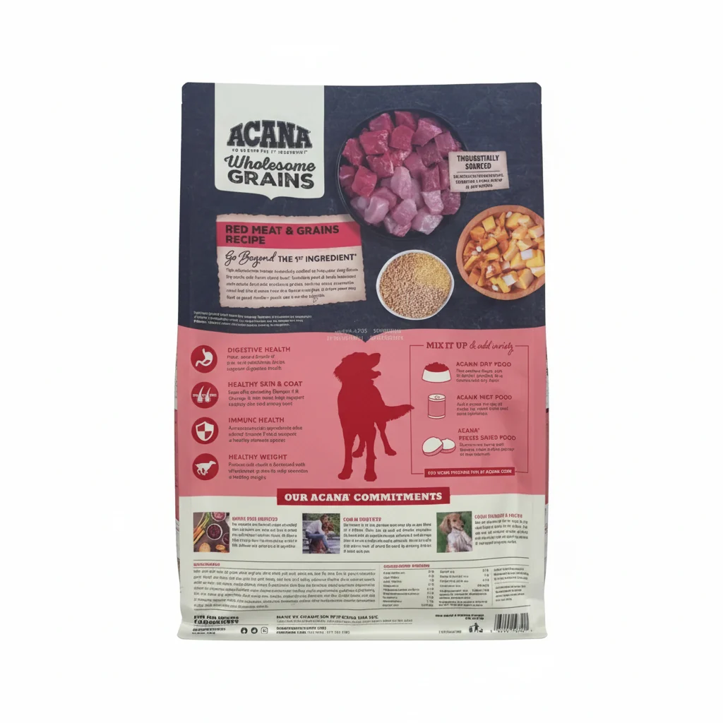Acana Wholesome Grains, Red Meat & Grains Recipe, 4lb - Image 2
