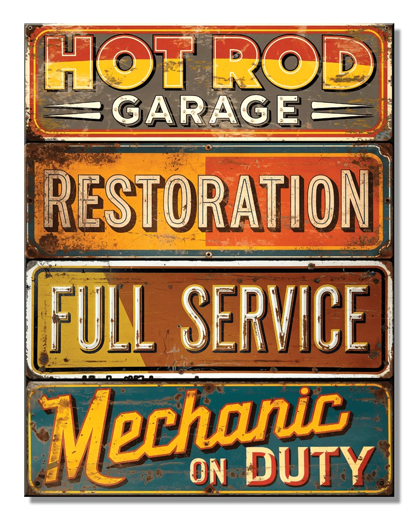 JQ-Hot Rod - 12.5in x 16in Metal Sign