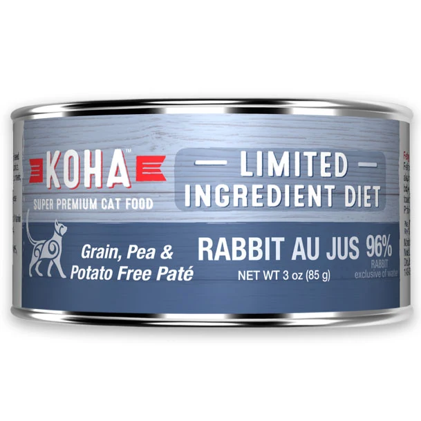 Koha Limited Ingredient Diet Rabbit Au Jus Canned Cat Food, 3 oz. Can
