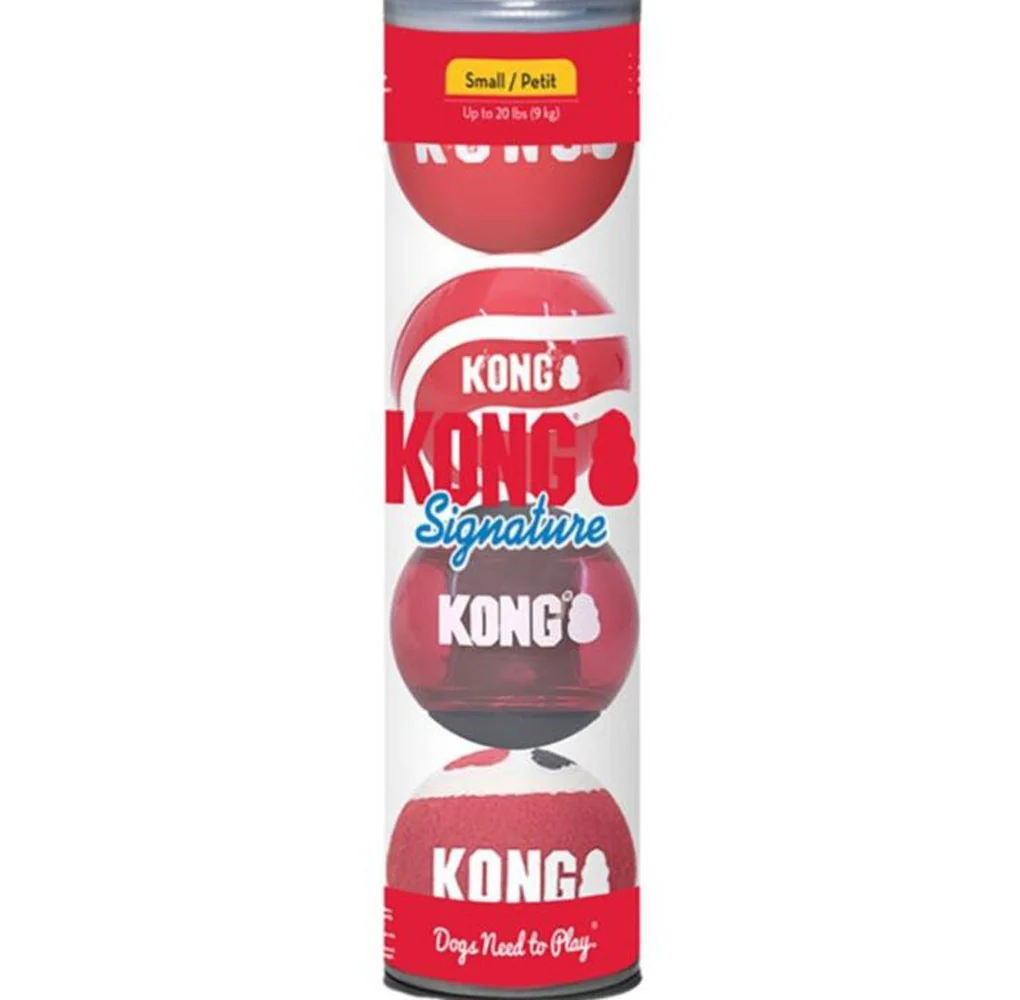 Kong, Signature Ball, 4pk, Small