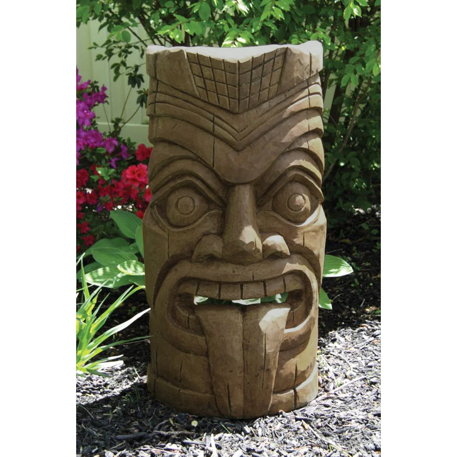 Laughing Tongue Tiki Face Statue, 36"