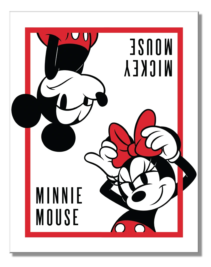 Mickey & Minnie Mouse Names - 12.5in x 16in Metal Sign