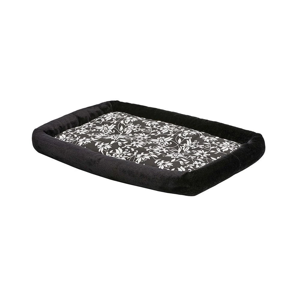 Midwest QuietTime Couture Sofia Bolster Crate Pet Pad, Black - Image 2