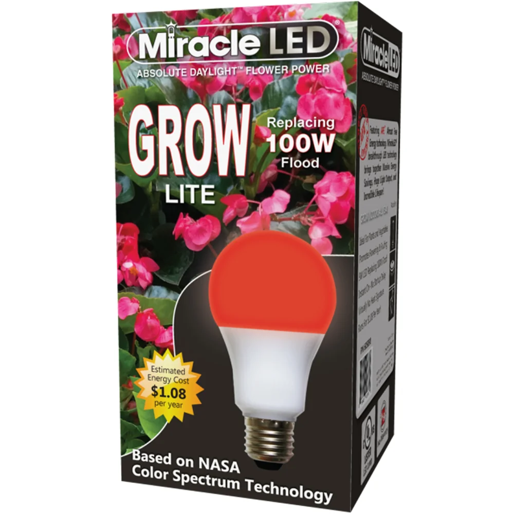Miracle LED, Absolute Daylight 9W Hydroponic Full Spectrum Grow Lite, Red