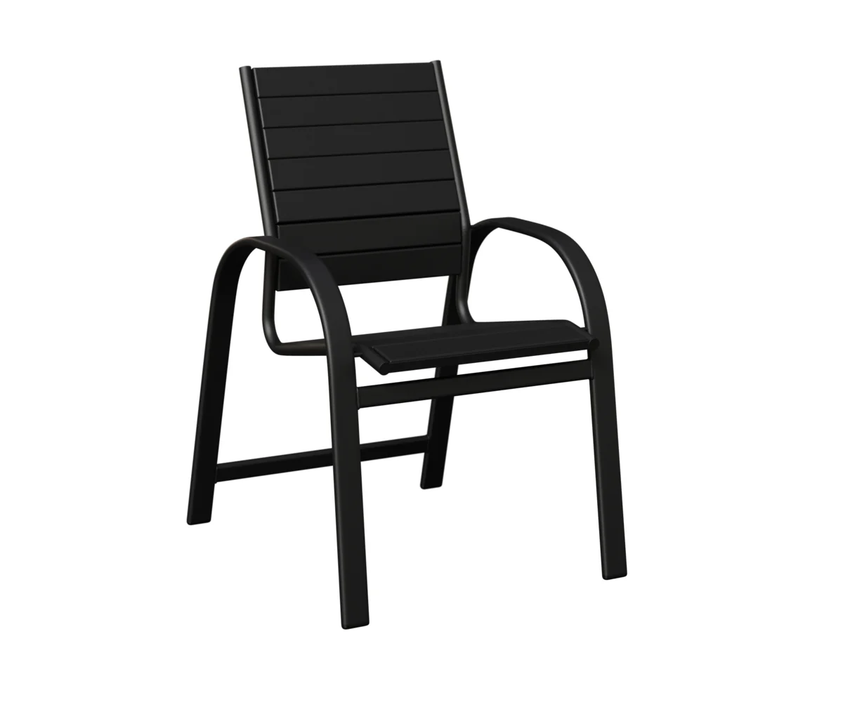 Berlin Gardens, Murphy Poly Dining Chair, Black on Matte Black