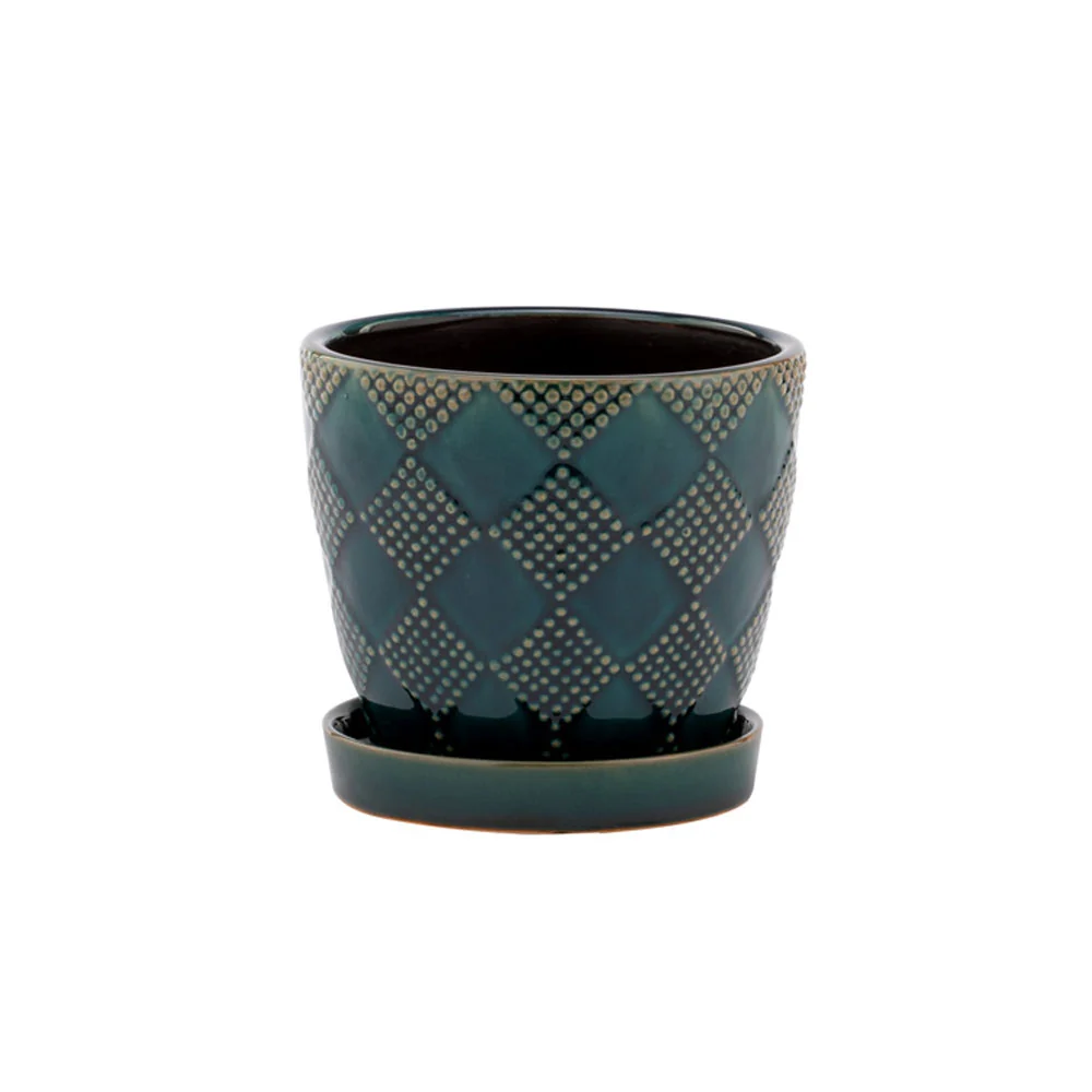 Napco, Emerald Pot W/Saucer - Image 3