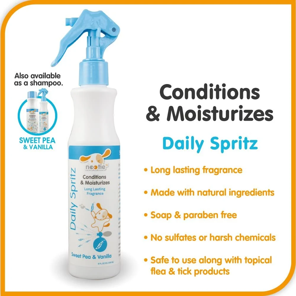 Nootie Daily Spritz Conditioning Spray, Sweet Pea & Vanilla 8 Fl. Oz. - Image 2