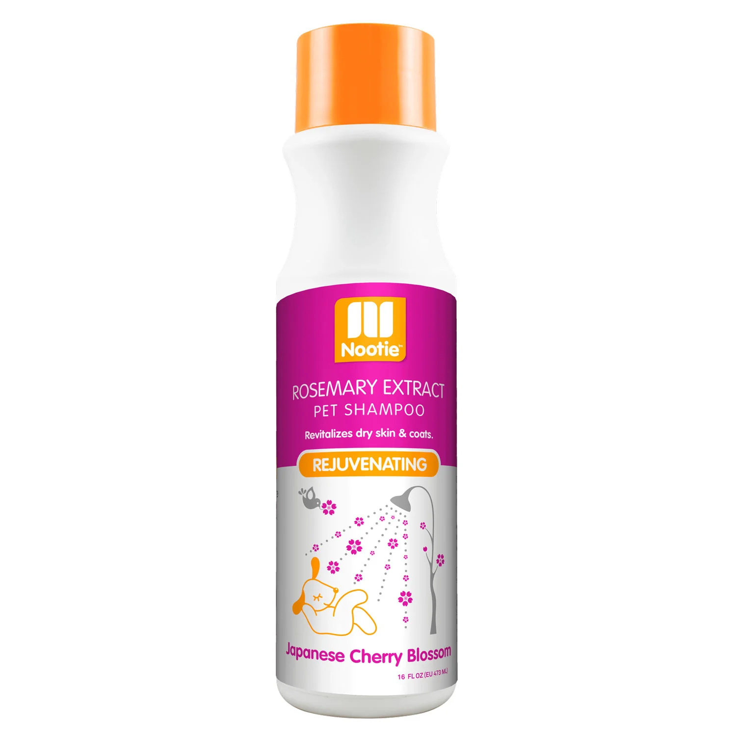 Nootie Rejuvenating Rosemary Extract Pet Shampoo, Japanese Cherry Blossom 16 Fl. Oz.