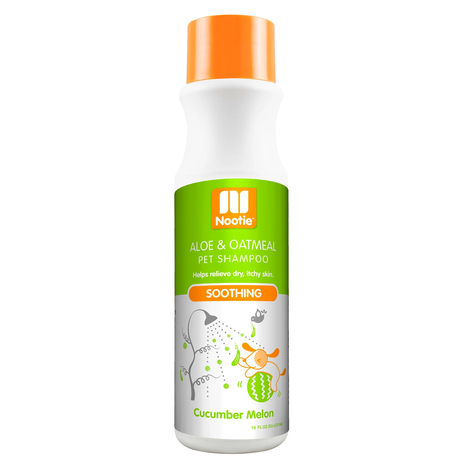 Nootie Soothing Aloe & Oatmeal Pet Shampoo, Cucumber Melon 16 Fl. Oz.