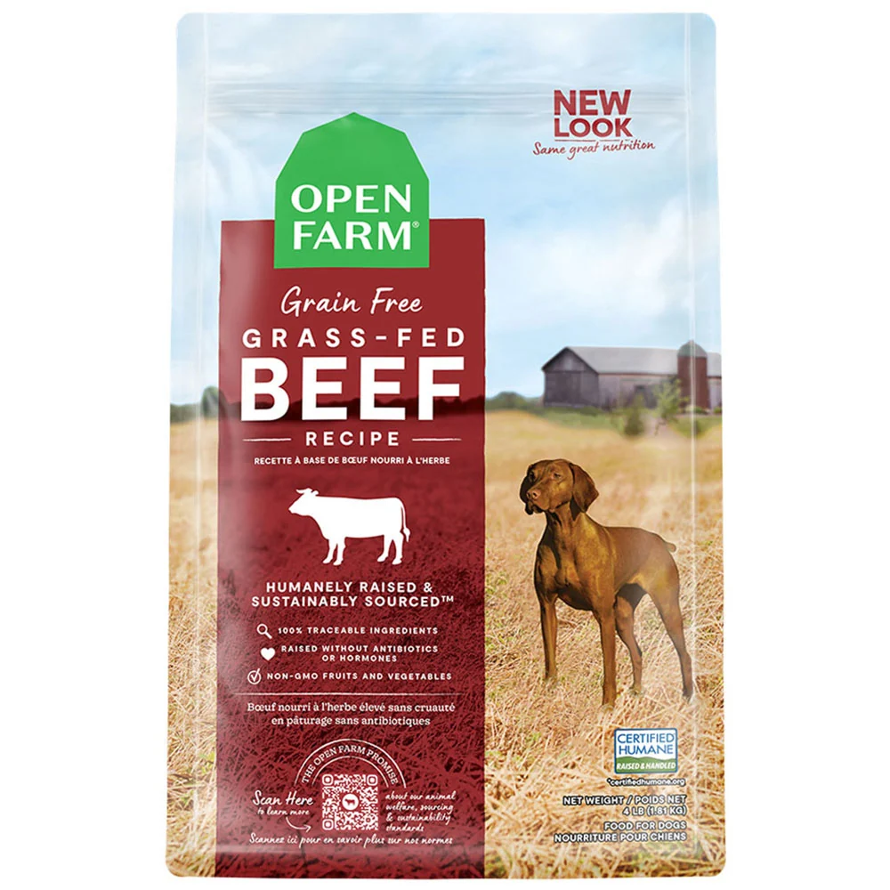 Open Farms, Grain Free Grassfed Beef, 4 lb
