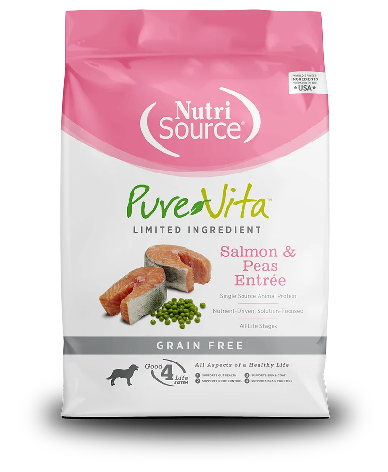 PureVita Salmon & Peas Entrée Grain-Free Dog Food, 12 lb