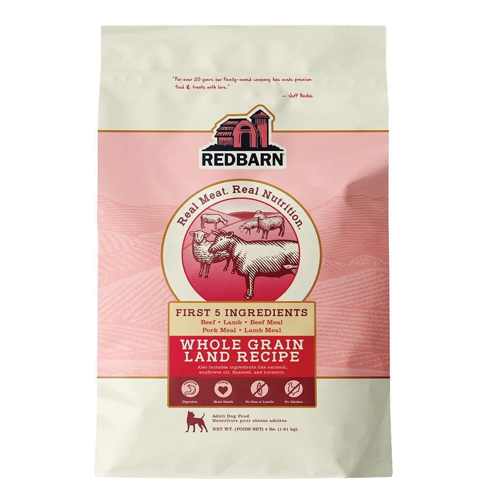 Red Barn Whole Grain Land Recipe Dog Food, Beef/Lamb 4 lb
