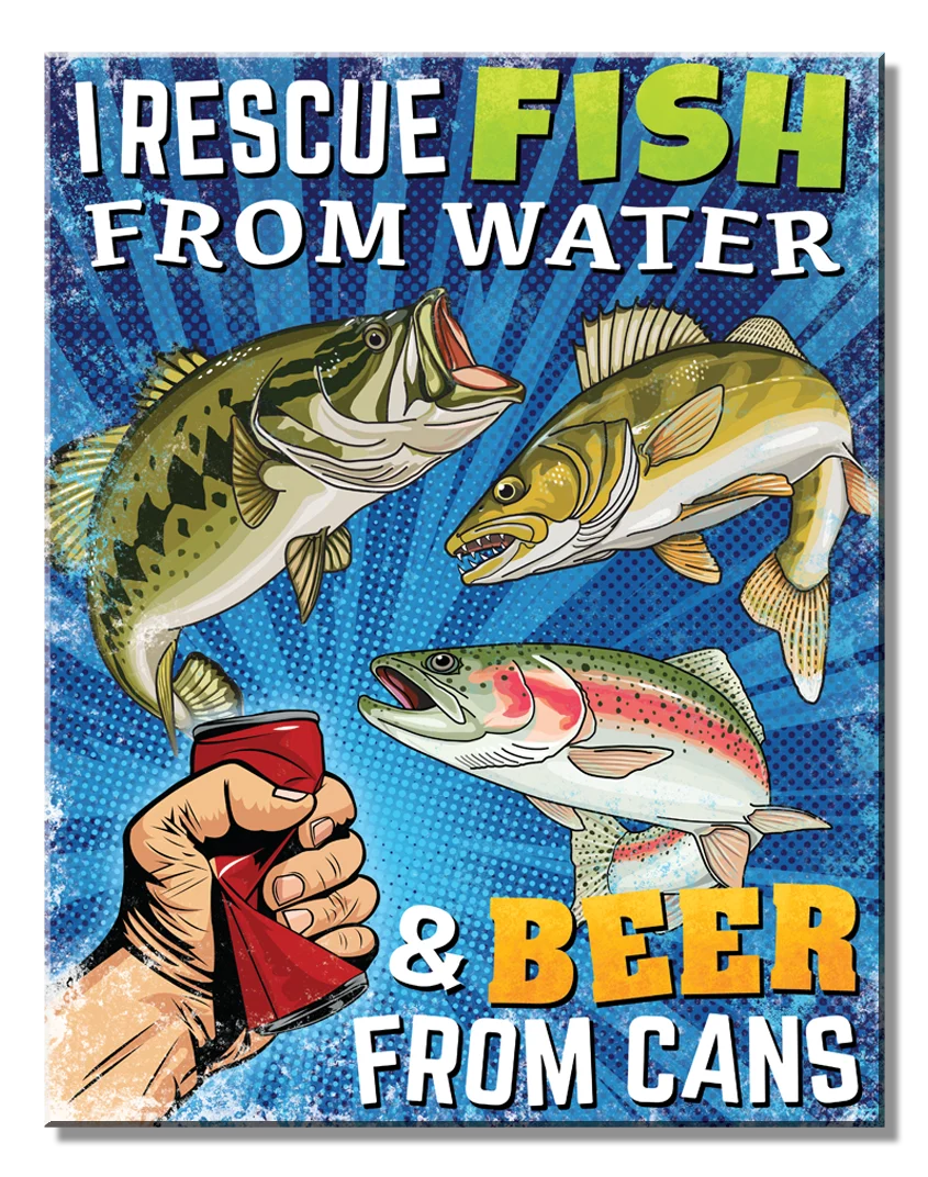 Rescue Beer - 12.5in x 16in Metal Sign