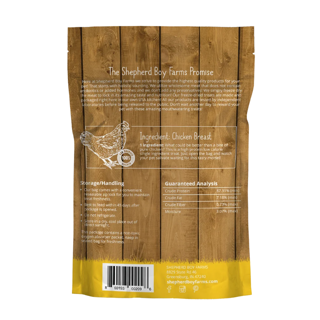 Shepherd Boy Freeze Dried Chicken Breast, 3oz. - Image 2