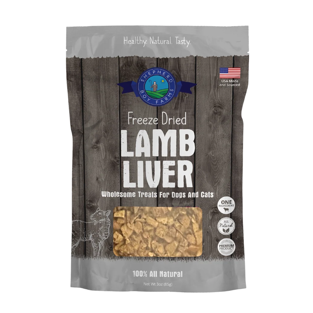 Shepherd Boy Freeze Dried Lamb Liver, 3oz.