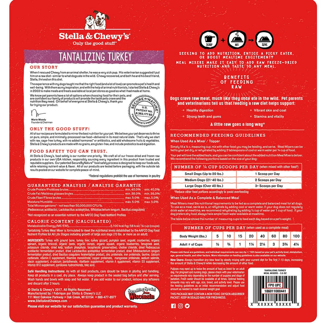 Stella & Chewy's Freeze-Dried Tantalizing Turkey Meal Mixers, 8 oz. - Image 2