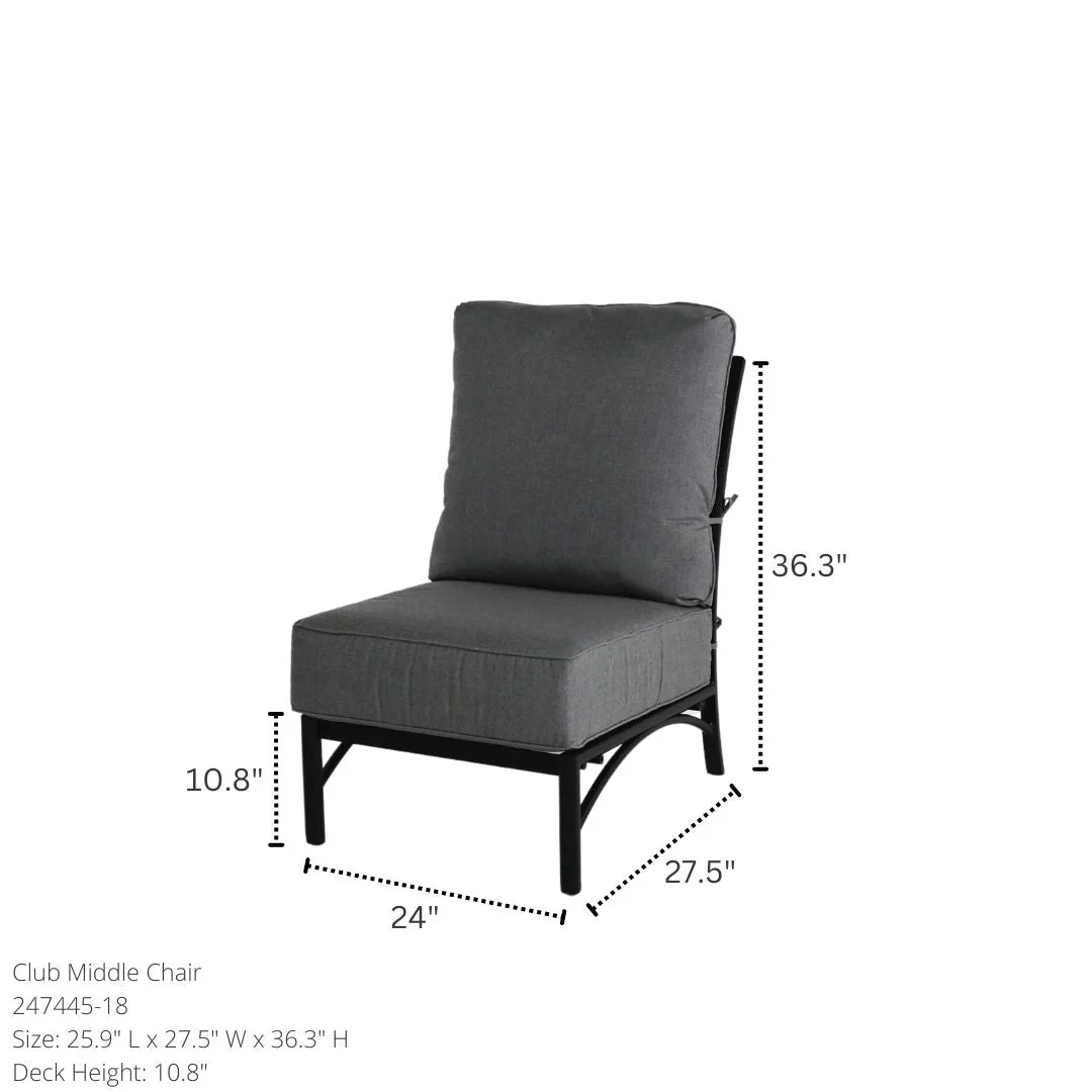 Hanamint, Stratford Estate Sectional Middle Chair, Terra Mist