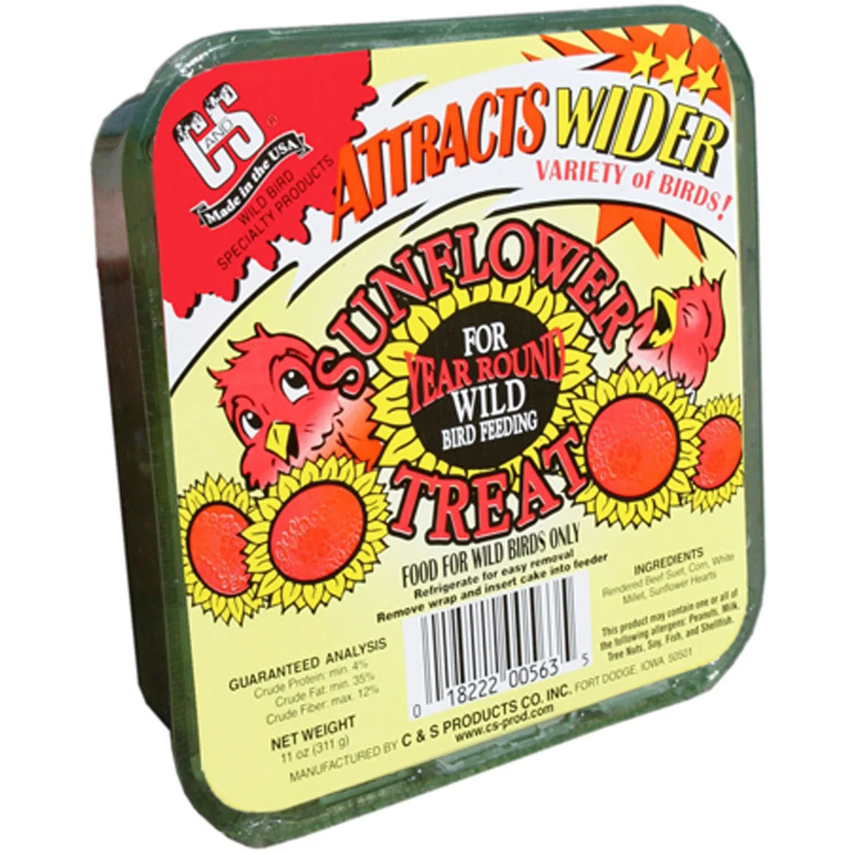 Sunflower Treat Suet Cake, 11 oz.