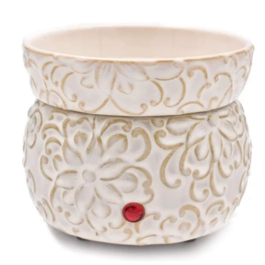 Swan creek- Ivry Scroll Wax Melter with Dish