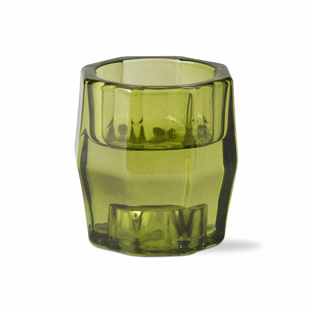 Tag Candles, Green Gem Reversable Holder