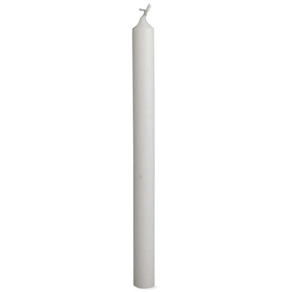 Tag Candles, Straight Candle 12", White, Sold Individually