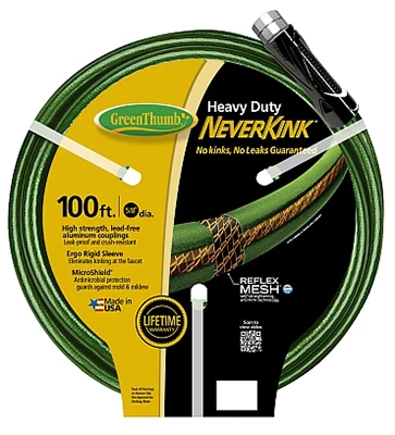 TEKNOR-APEX COMPANY Thumb Neverkink Hose, 5/8 in. x 100 ft., Green