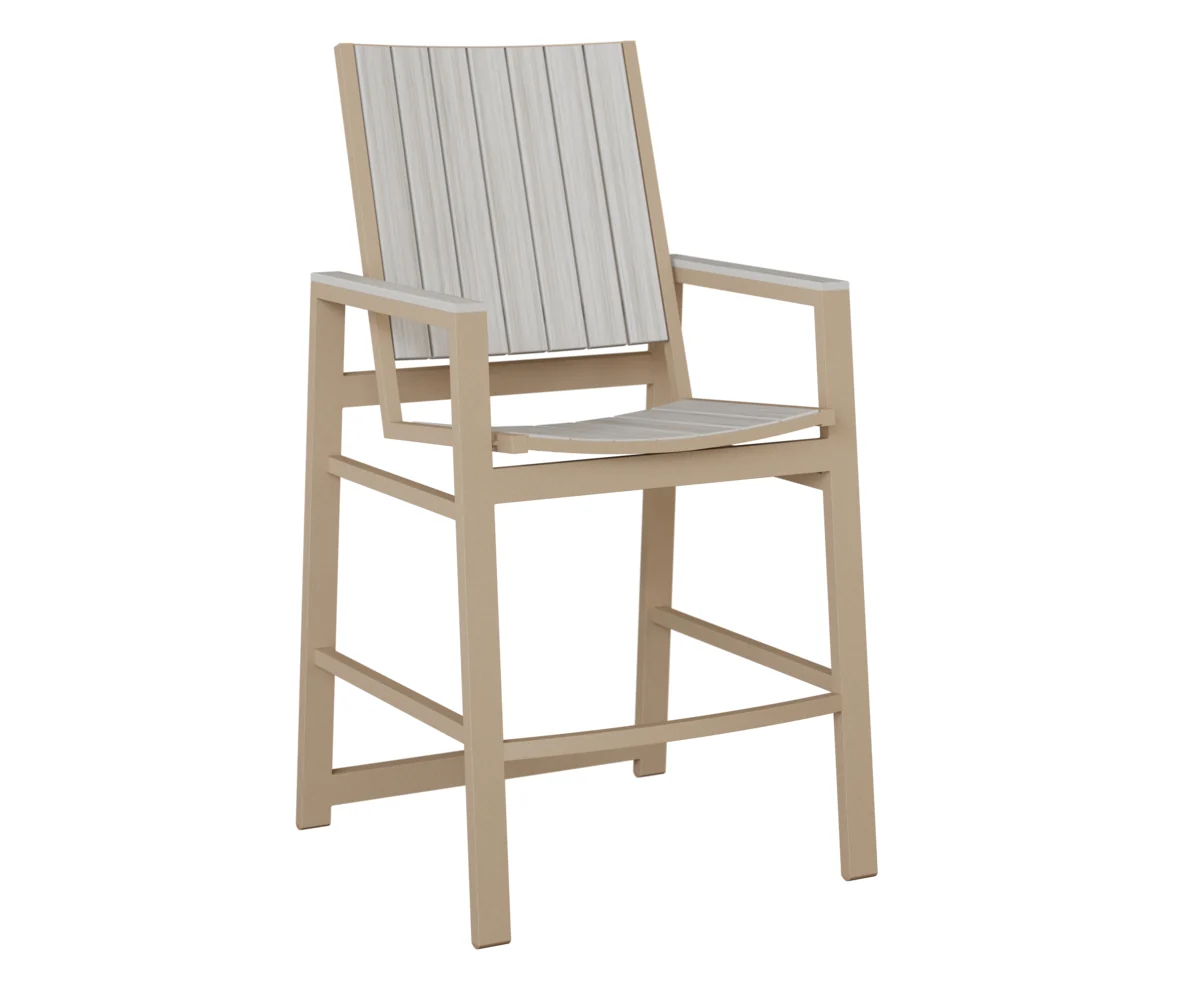 Berlin Gardens, Vida Poly Bar Chair, Seashell on Sahara Sparkle