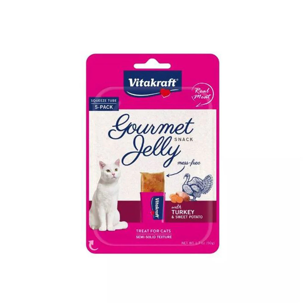 VitaKraft, Gourmet Jelly Cat Treat, Turkey & Sweet Potato, 1.76 OZ.