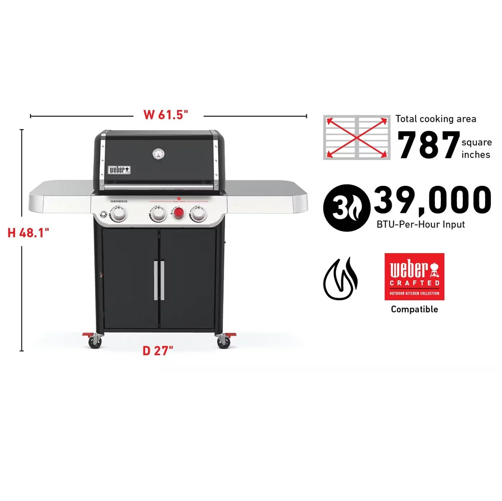 Weber, Genesis E-325s Grill, Black - Image 4