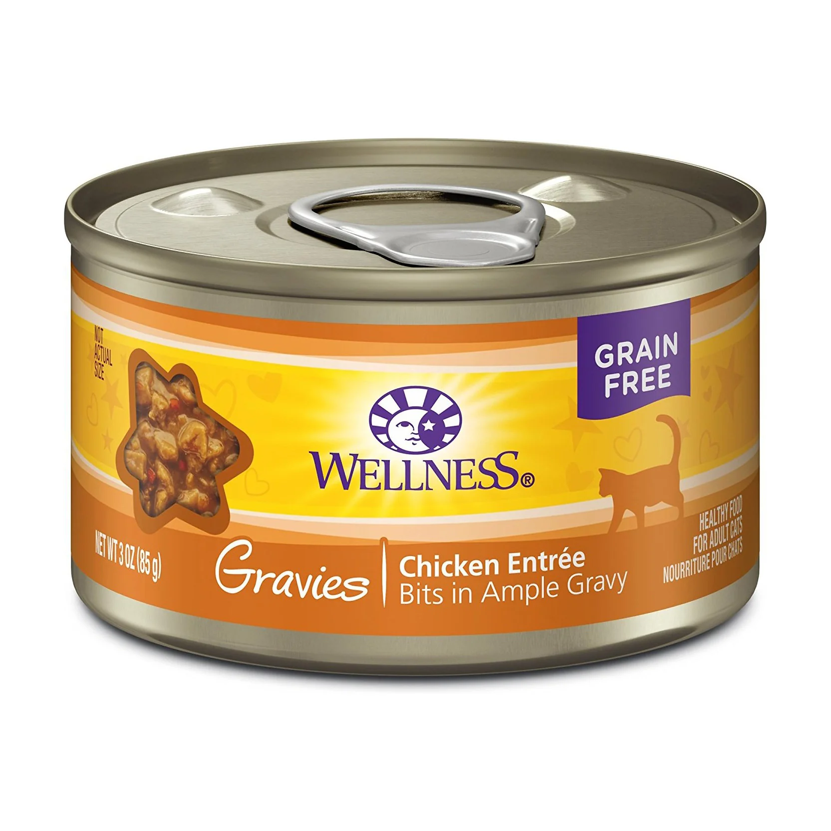 Wellness Complete Health Gravies Chicken Dinner, Canned Cat Food, 3 oz