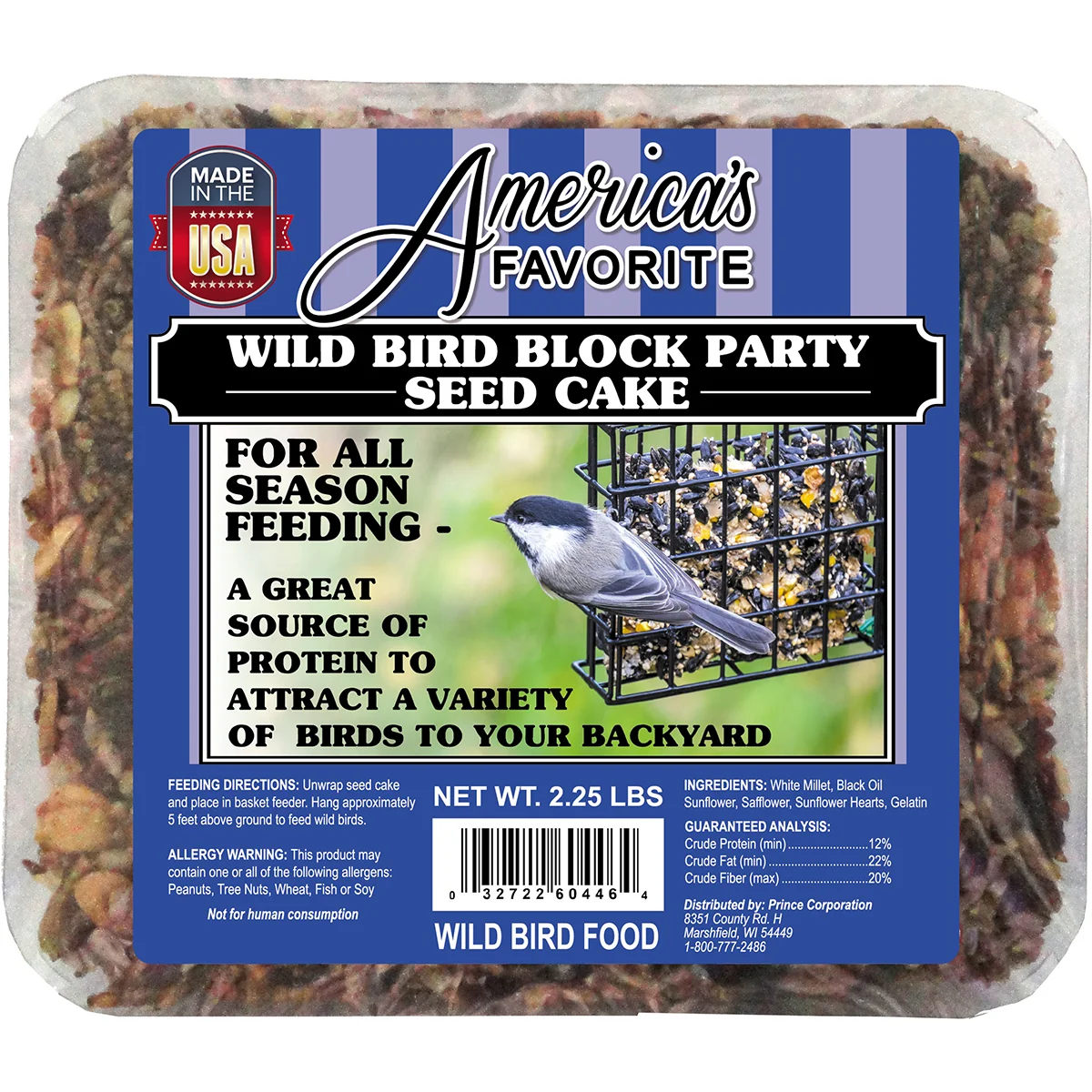Wild Bird Block Party Large Seed Cake, 2.25 LB
