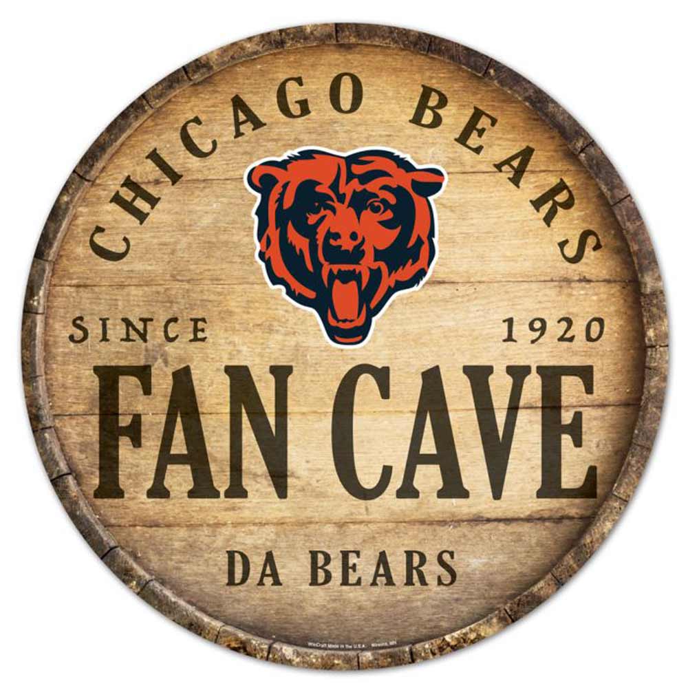 WinCraft, Chicago Bears Fan Cave Wooden Sign