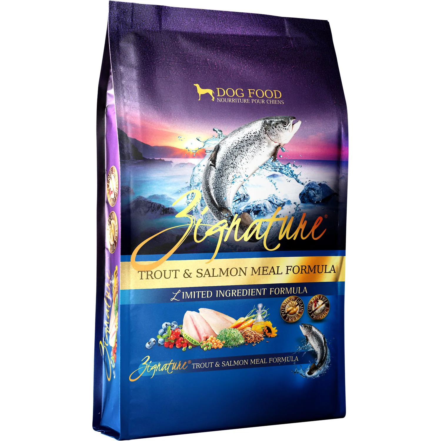 Zignature Trout &  Salmon Meal Formula Dog Food, 12.5 LB